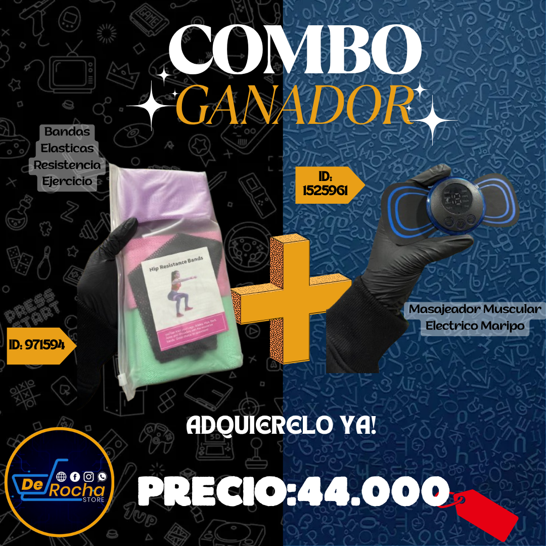 combo bandas resistencia+masajeador mari